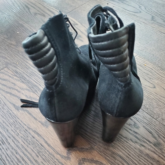Diesel suede black boot wedges - Picture 7 of 8